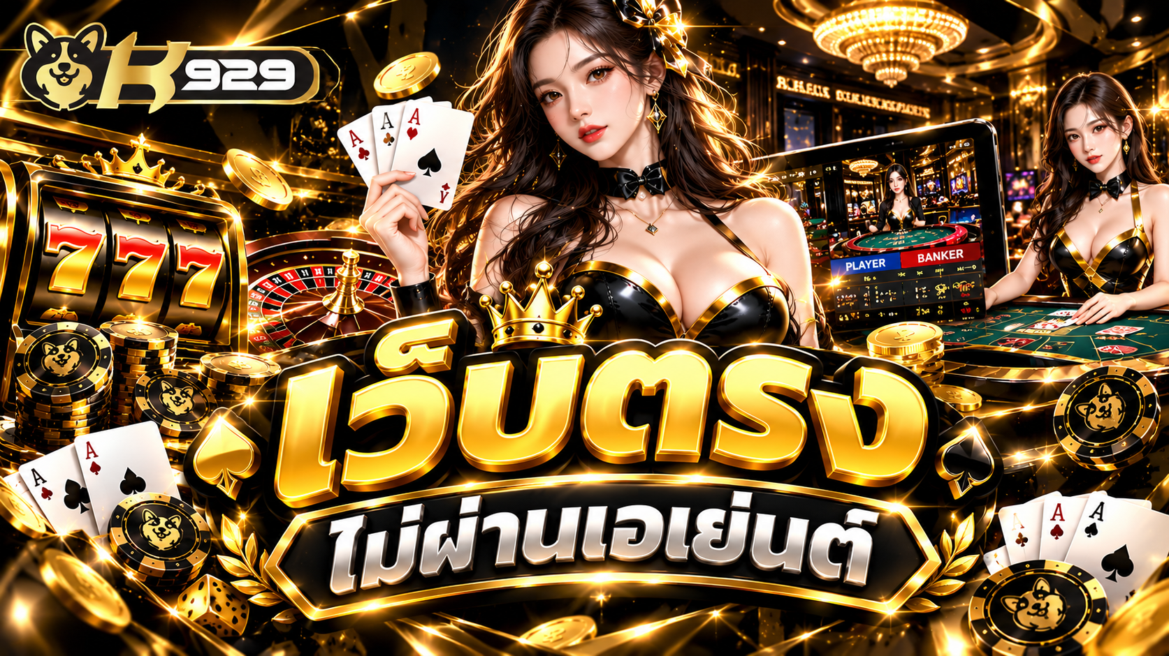 เว็บตรง ไม่ผ่านเอเย่นต์ K929 เล่นง่าย คุ้มค่า 2026